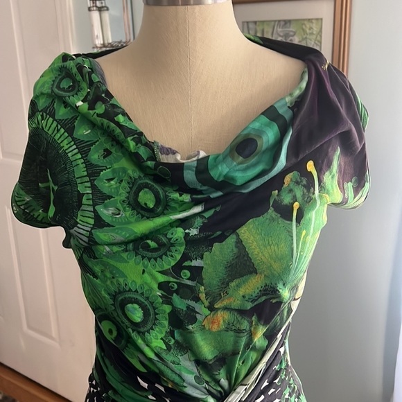 Desigual Funky Sleeveless Green Dress - Picture 4 of 12